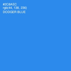 #2C8AEC - Dodger Blue Color Image
